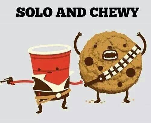 Solo and Chewy cartoon