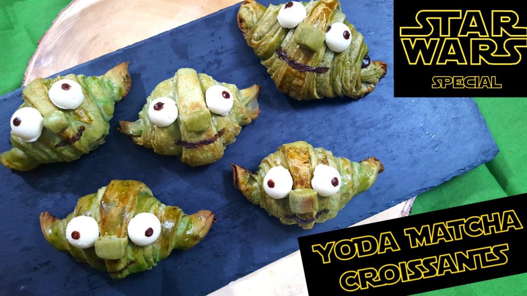Yoda Matcha Croissants served