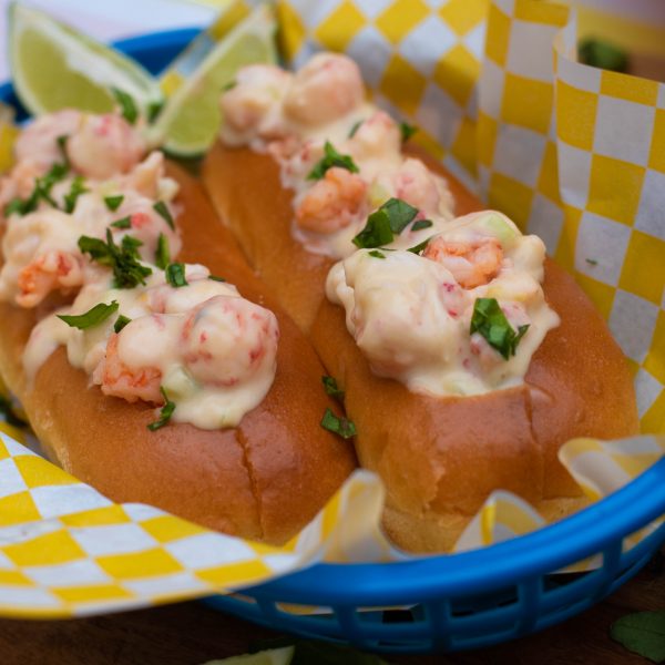 Green Chile Lobster Rolls served