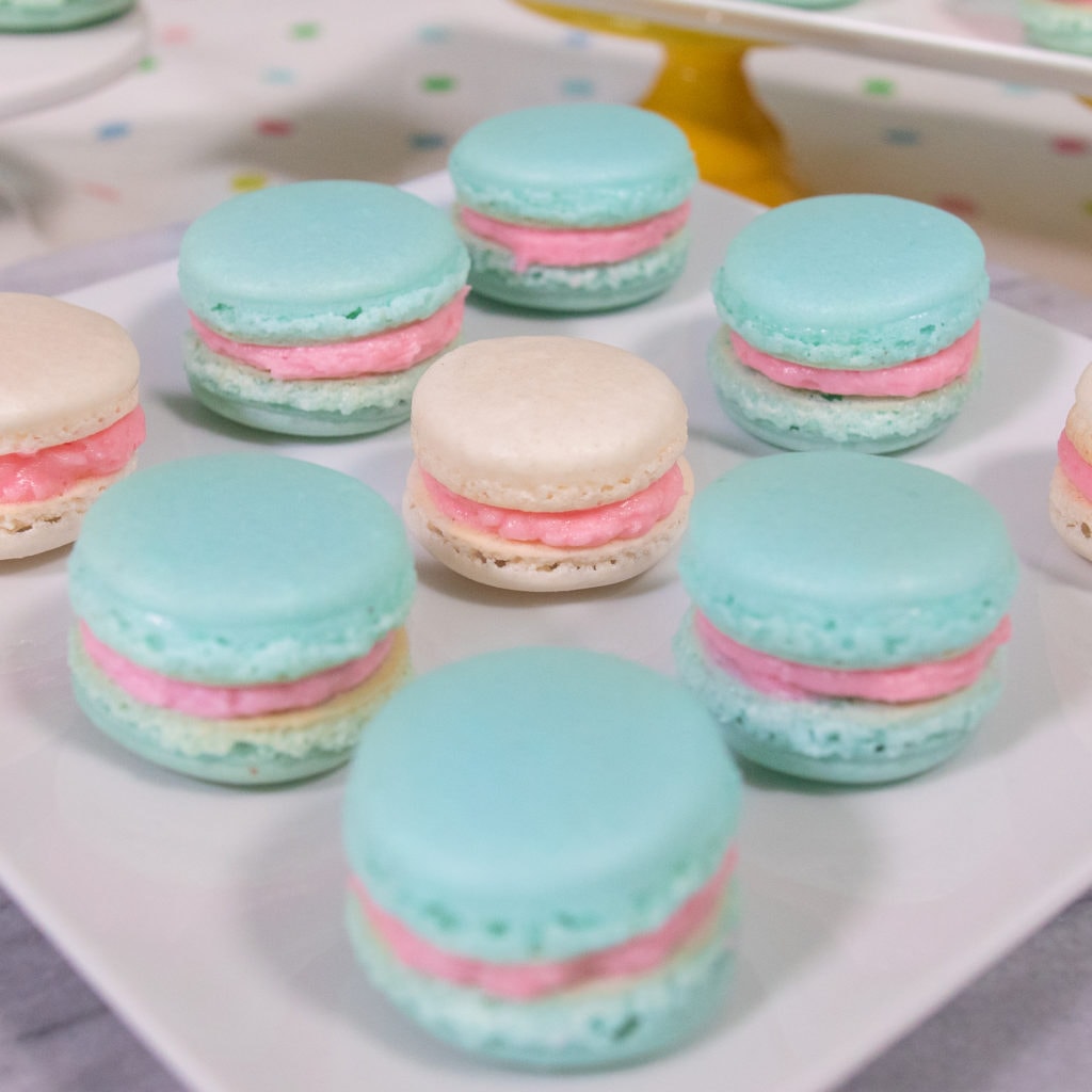 Perfect and colorful macarons