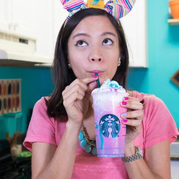 Sipping unicorn frappuccino
