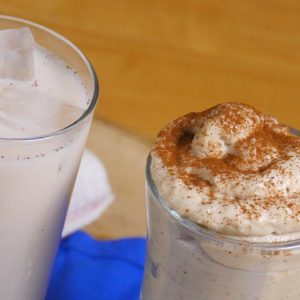 Horchata mousse and a horchata