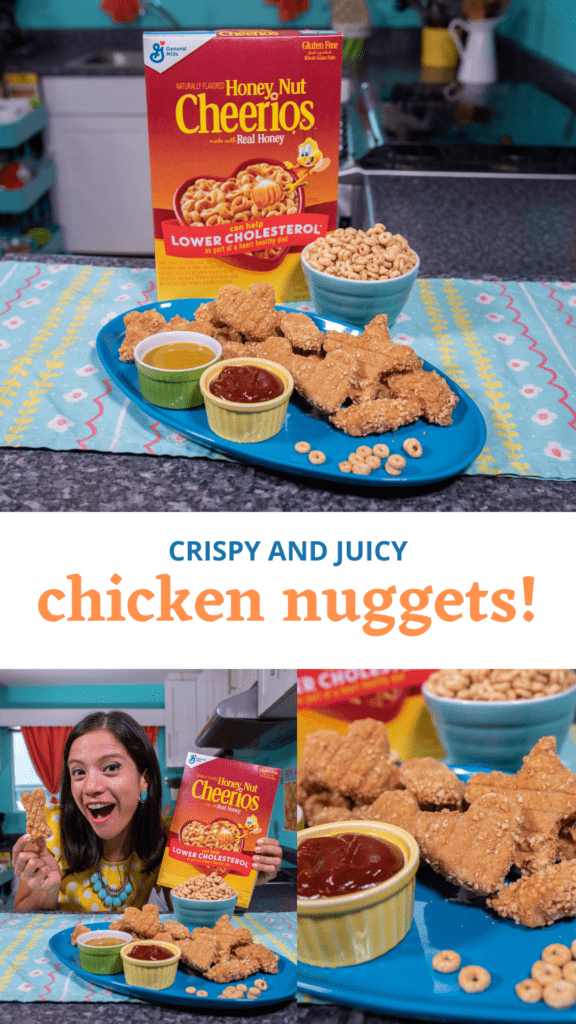 Chicken nuggets image for sharing on Pinterest and other social media 