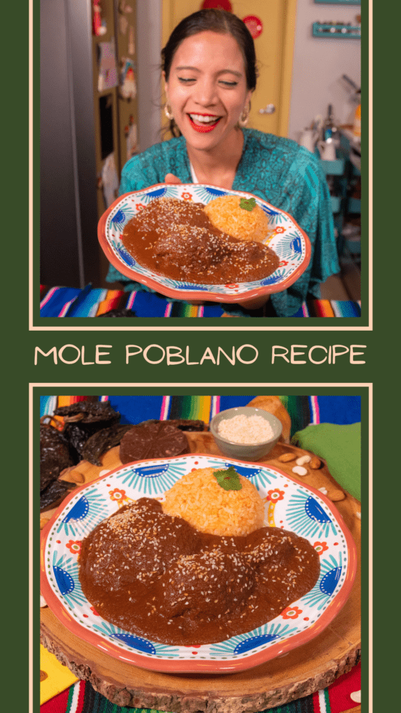 Mole Poblano recipe image for sharing on Pinterest