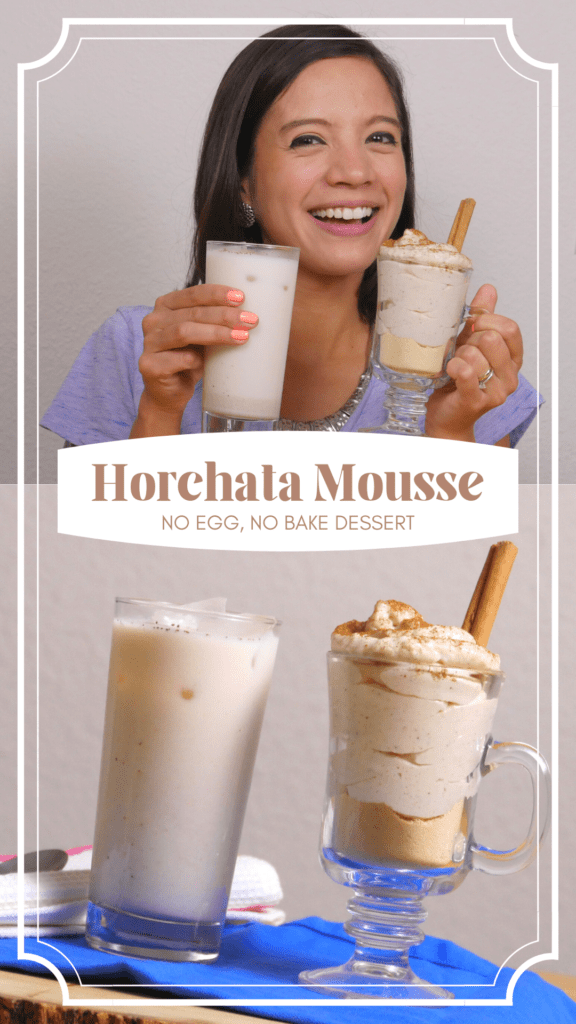 Horchata mousse pin image for sharing on Pinterest