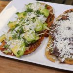 Mexican huaraches served in a white platter