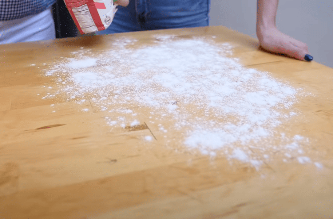 Flour clean surface