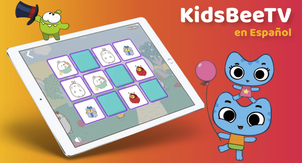 juego de memoria de la aplicación KidsBeeTV